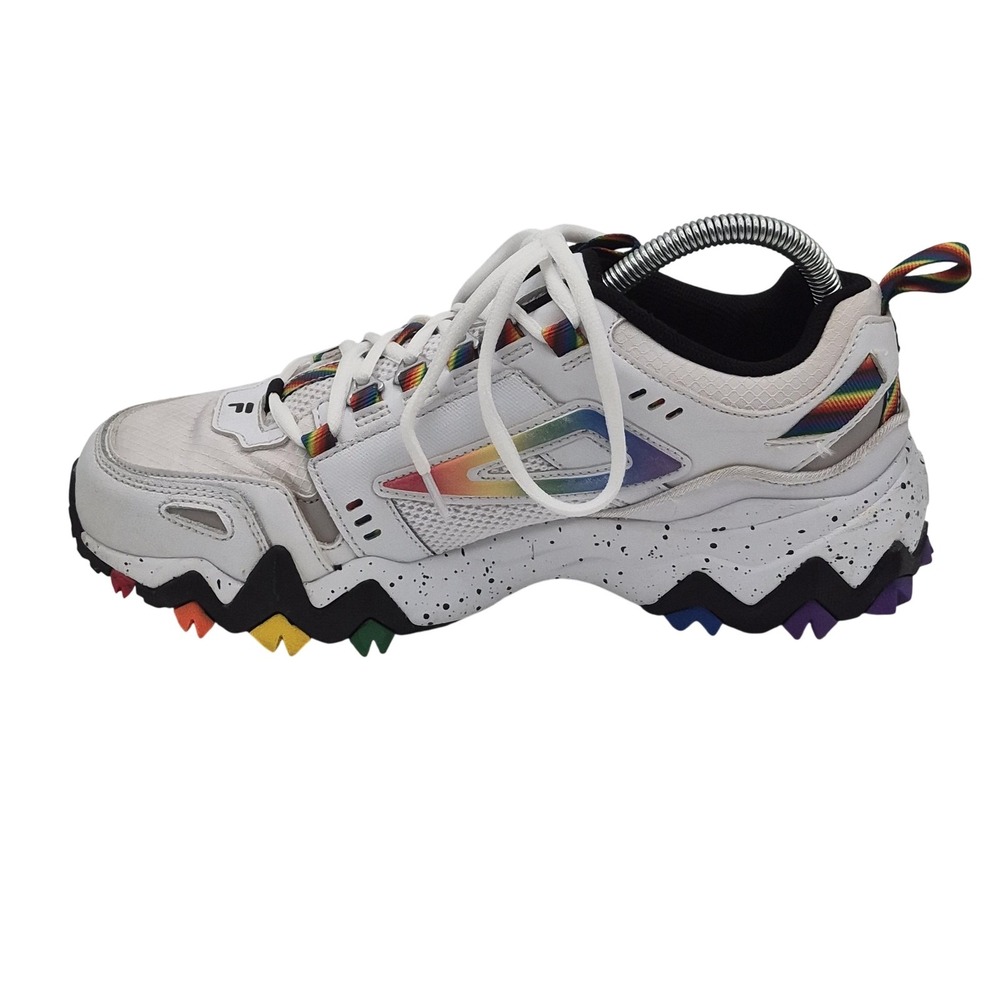 FILA Shoes Womens Size 9 White Oakmont TR Pride Rainbow‎ Trail 5JM01915-175
